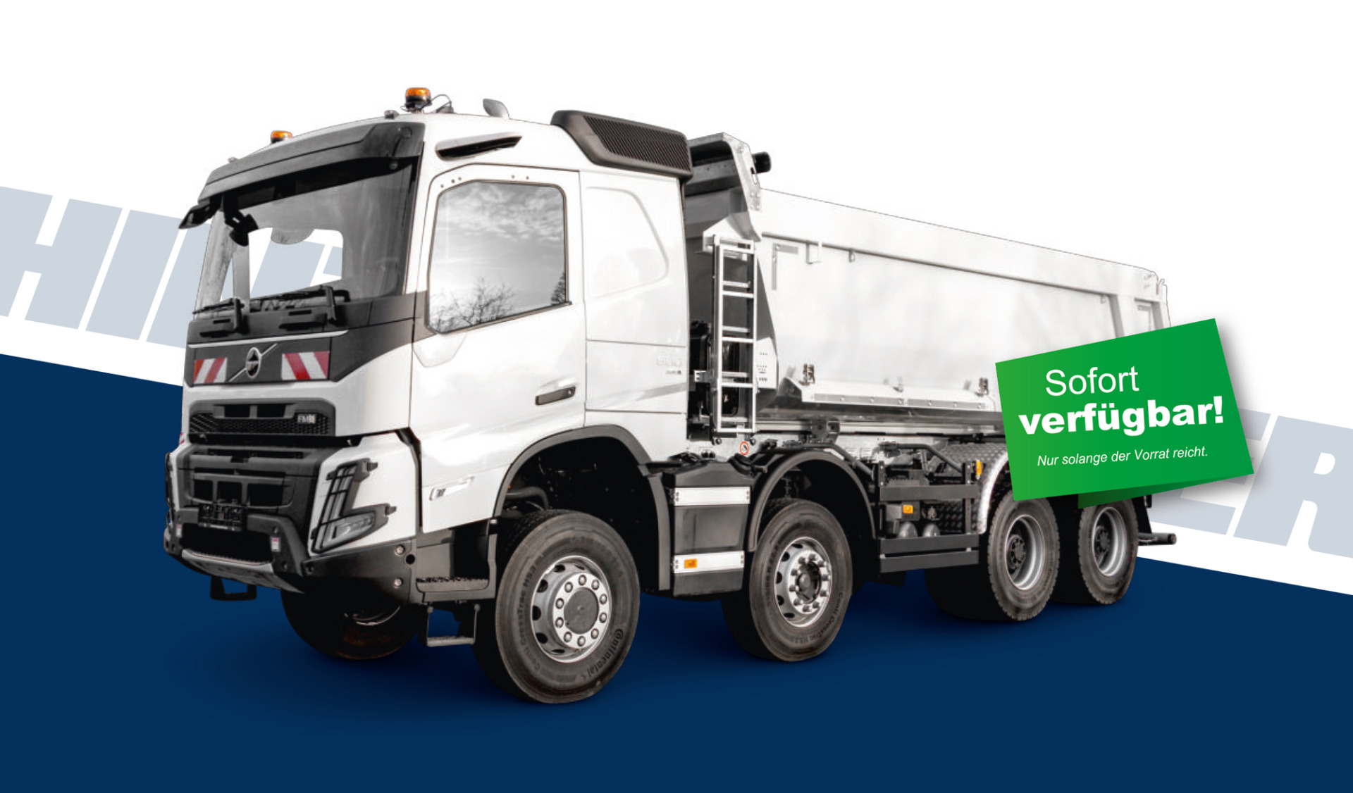 Sofort verfügbar: Volvo FMX mit Hinterkippaufbau.